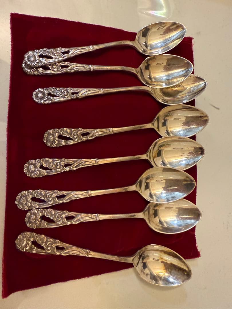 ス*ー様 銀製　フォーク6本　スプーン 8本セット 日本製　姫フォーク