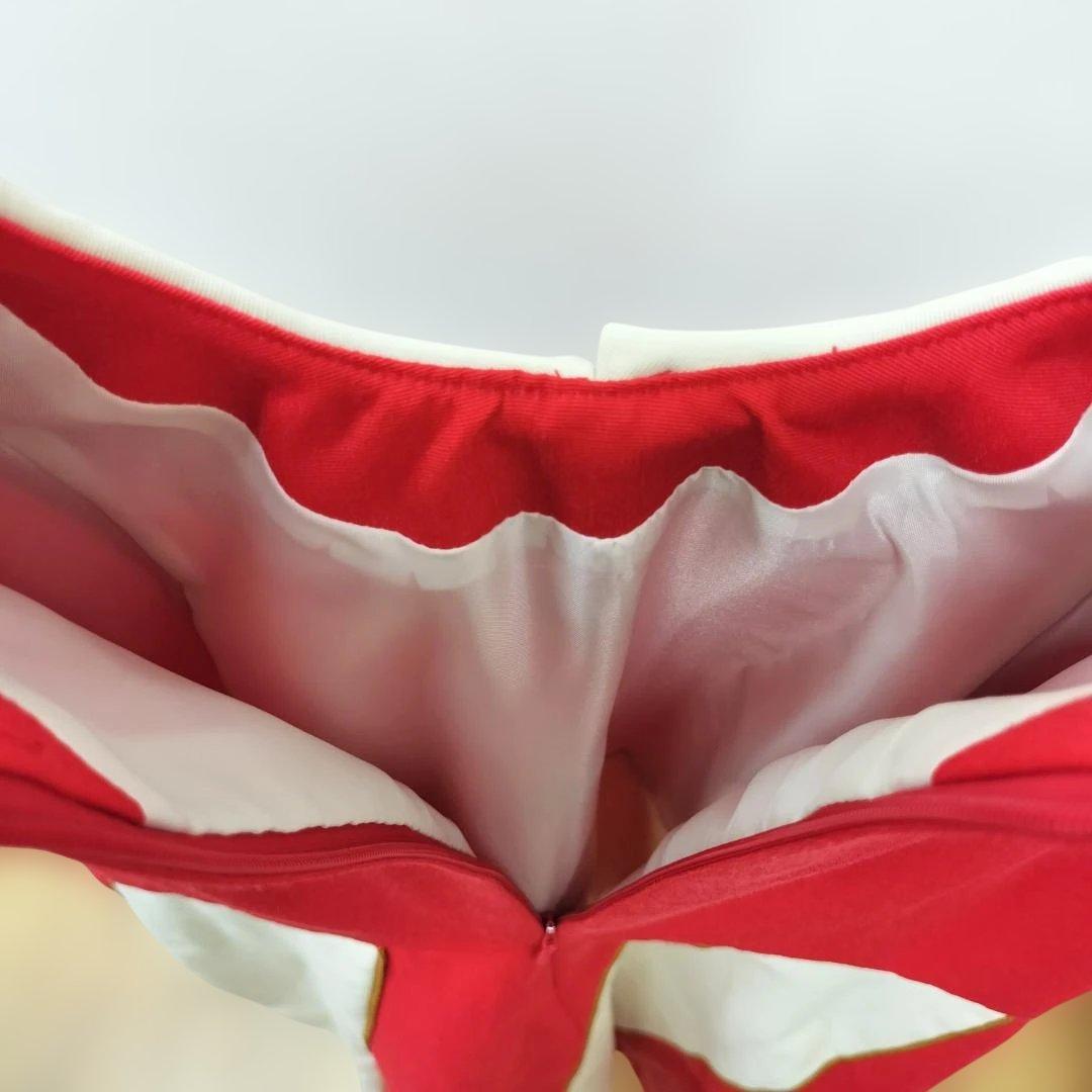 ⑦ タグ付 Neba aaran do 旋風少女ワンピース 赤×白 Aライン