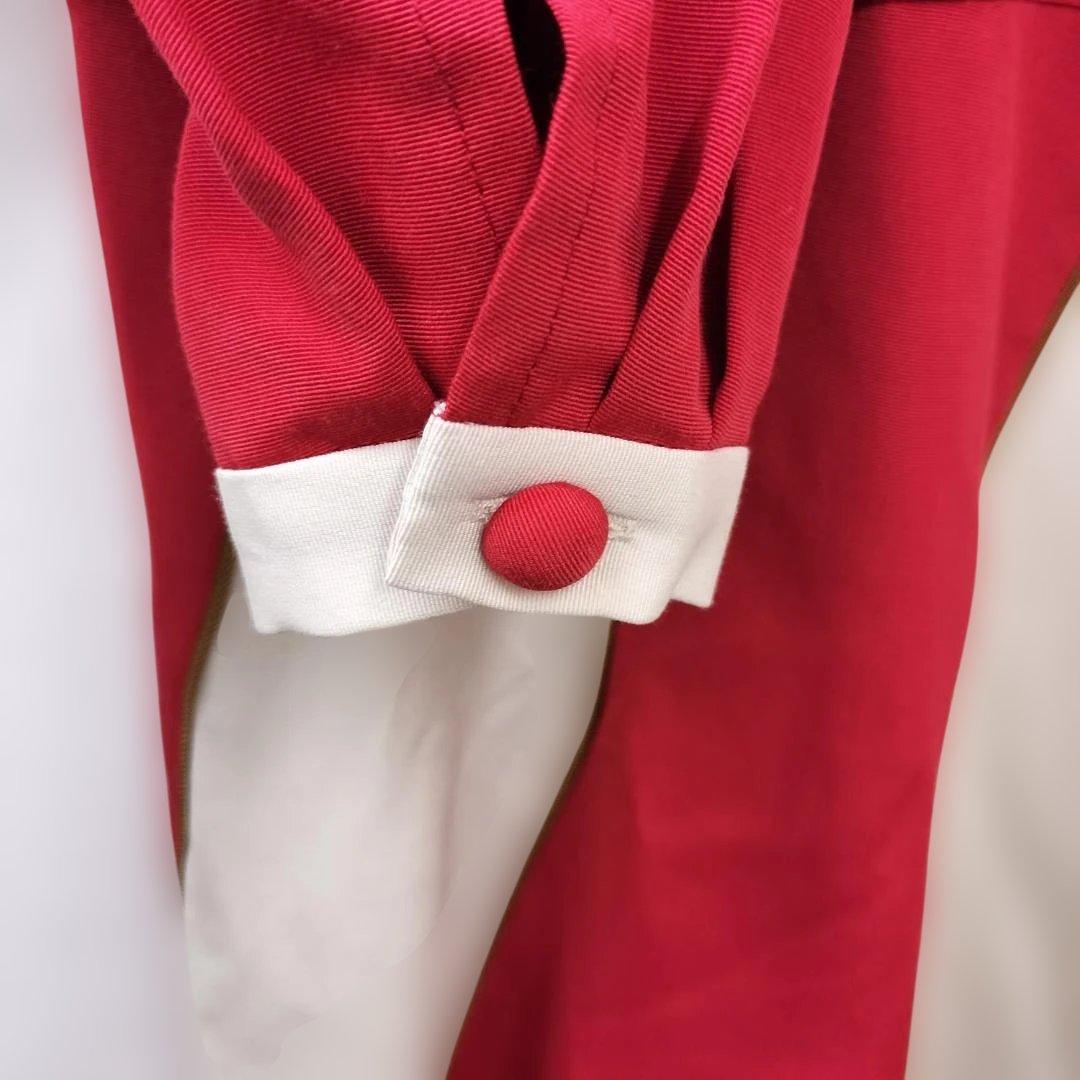 ⑦ タグ付 Neba aaran do 旋風少女ワンピース 赤×白 Aライン