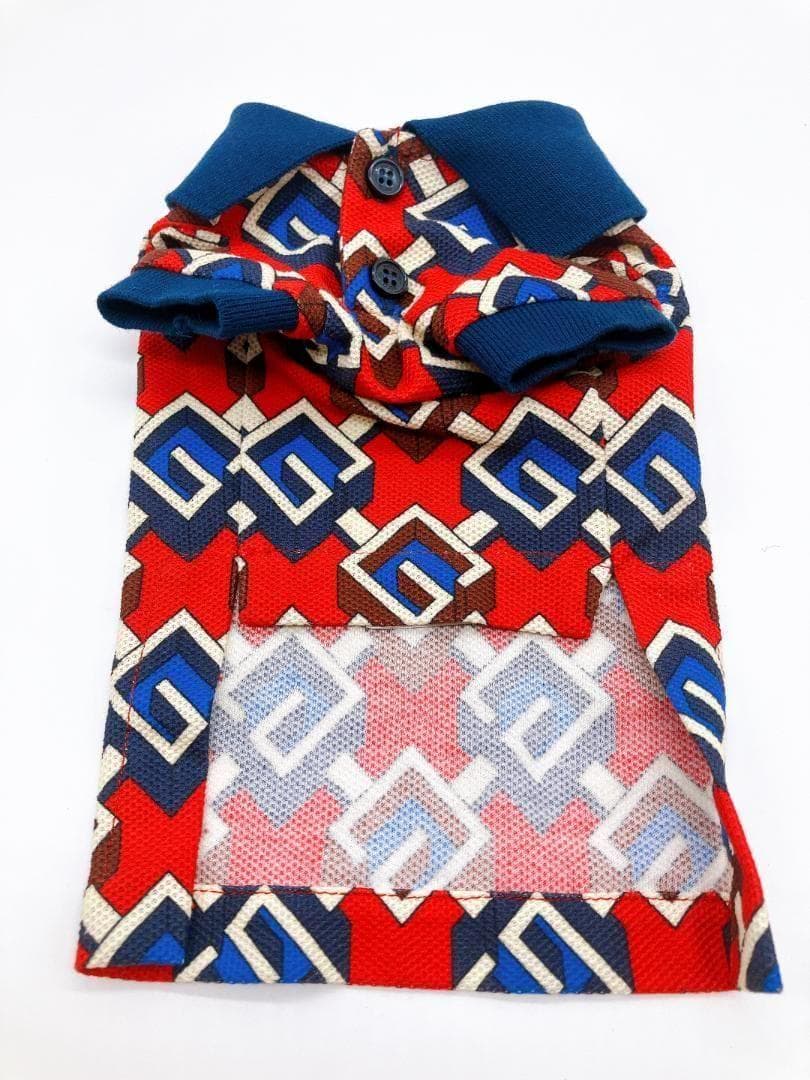 GUCCI コットン100% 総柄 ドッグウェア 犬用 表記サイズ XXS