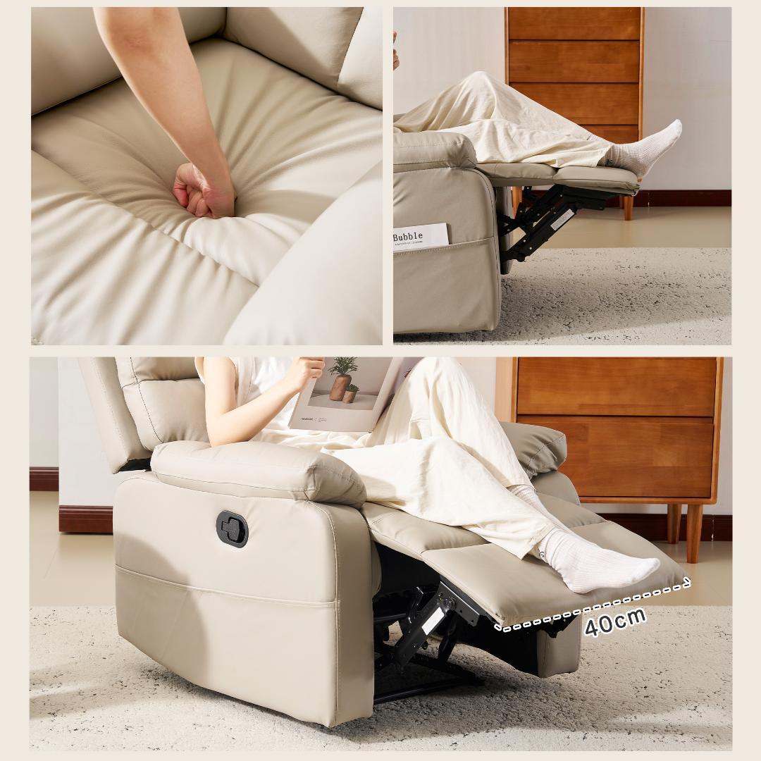 リクライニングソファー 165° 調整 リクライニングソファ【ライトコーヒー】