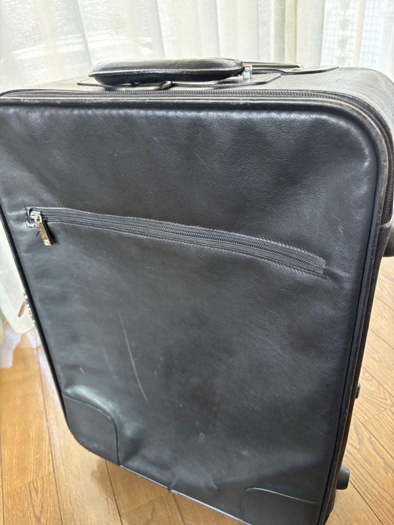 ロエベ レザー製黒キャリーケース