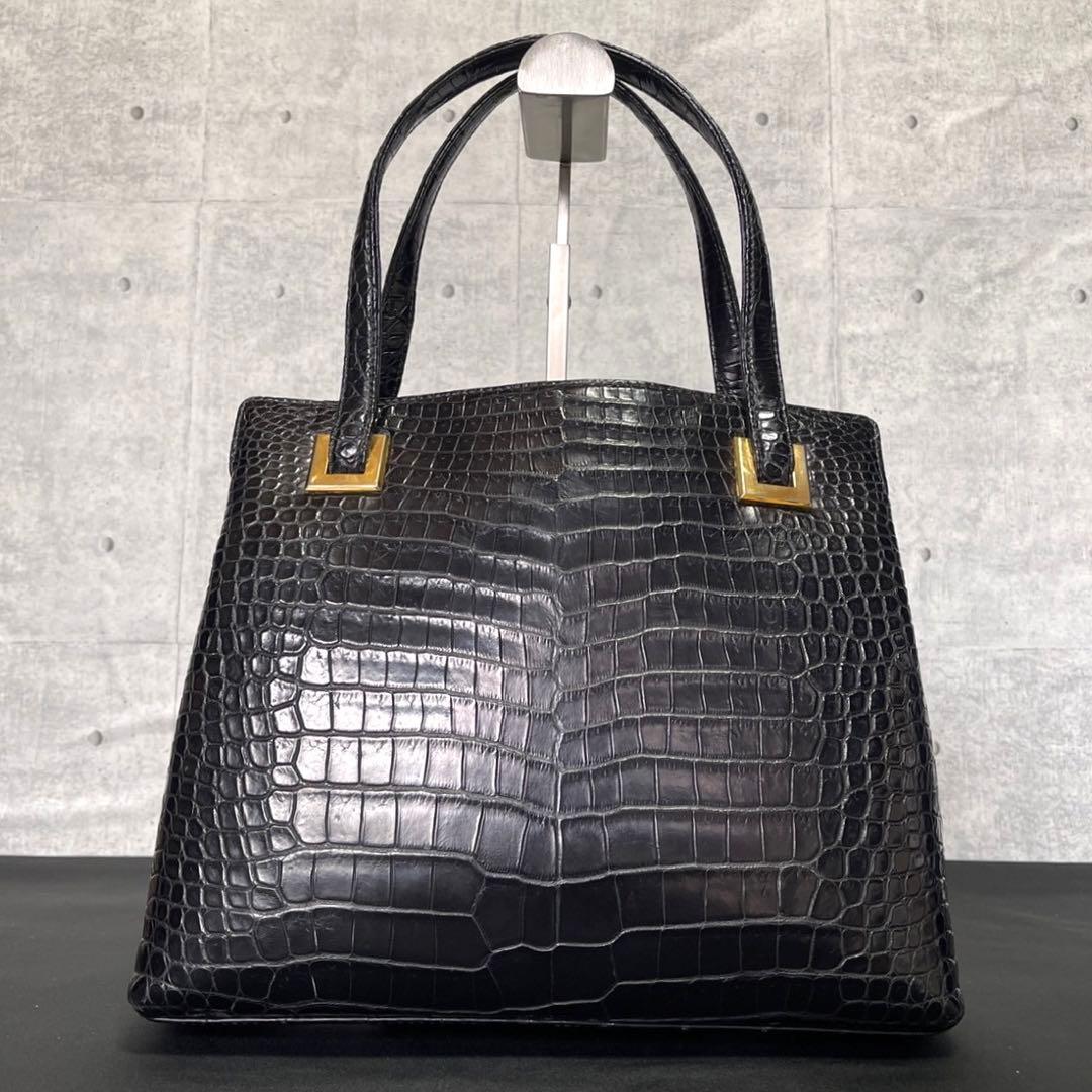 専用品HAMANO 濱野皮革工藝 クロコダイル ゴールド金具 トートバッグ