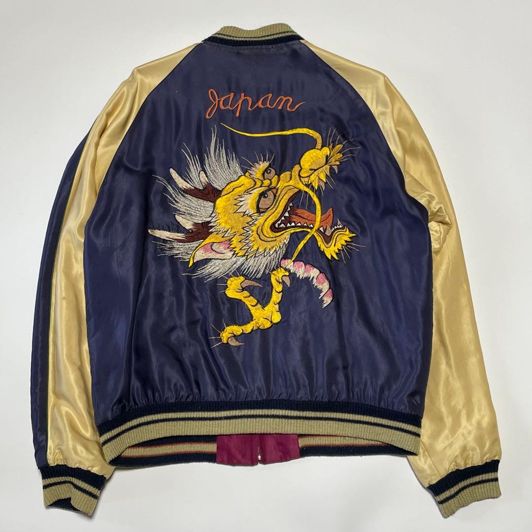 テーラー東洋　スカジャン　スーベニアジャケット　リバーシブル　五重塔　龍　虎　L