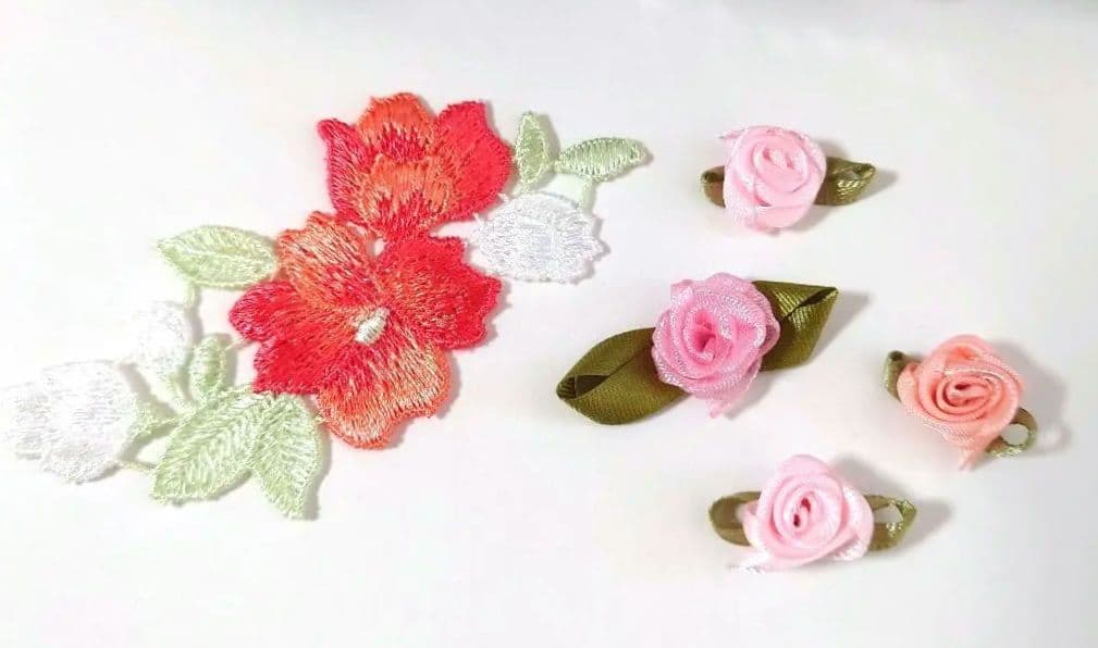 ♡現品限り♡ 可愛い 付箋 お裾分け お花 刺しゅうモチーフ ピンク