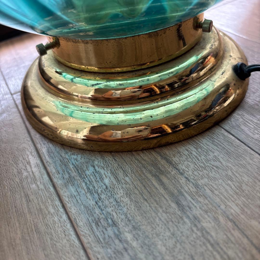 90s ガラスランプシェードスタンドライト