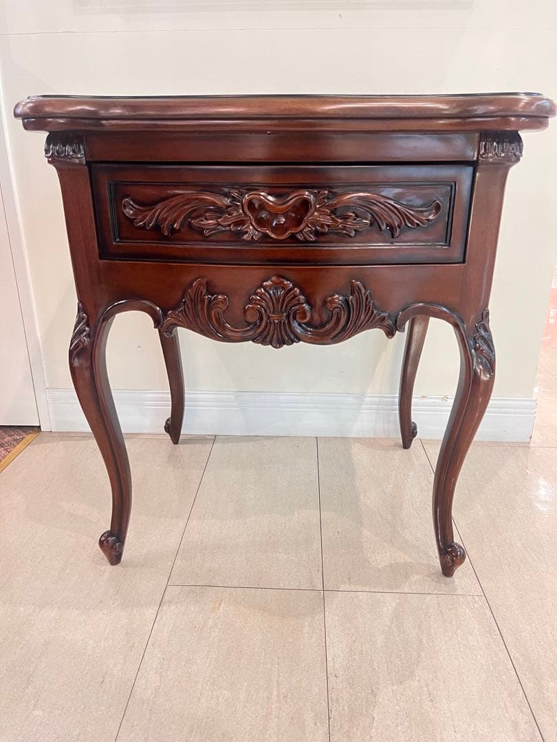 マホガニー　電話台１引