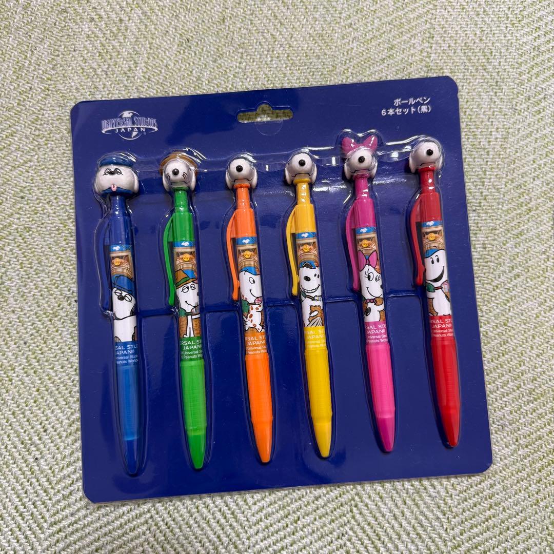 ユニバ スヌーピー ボールペン 6本セット