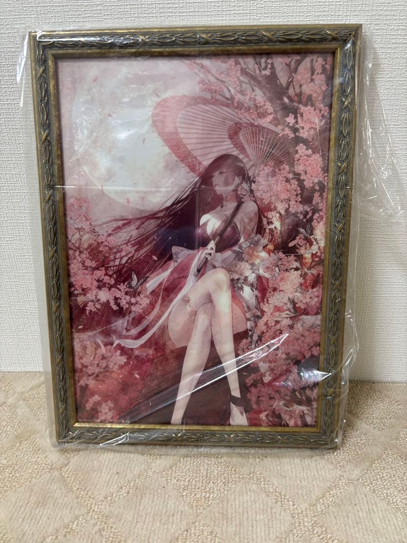 皐月恵 クリアポスターA3(-桃源郷-)＋額あり