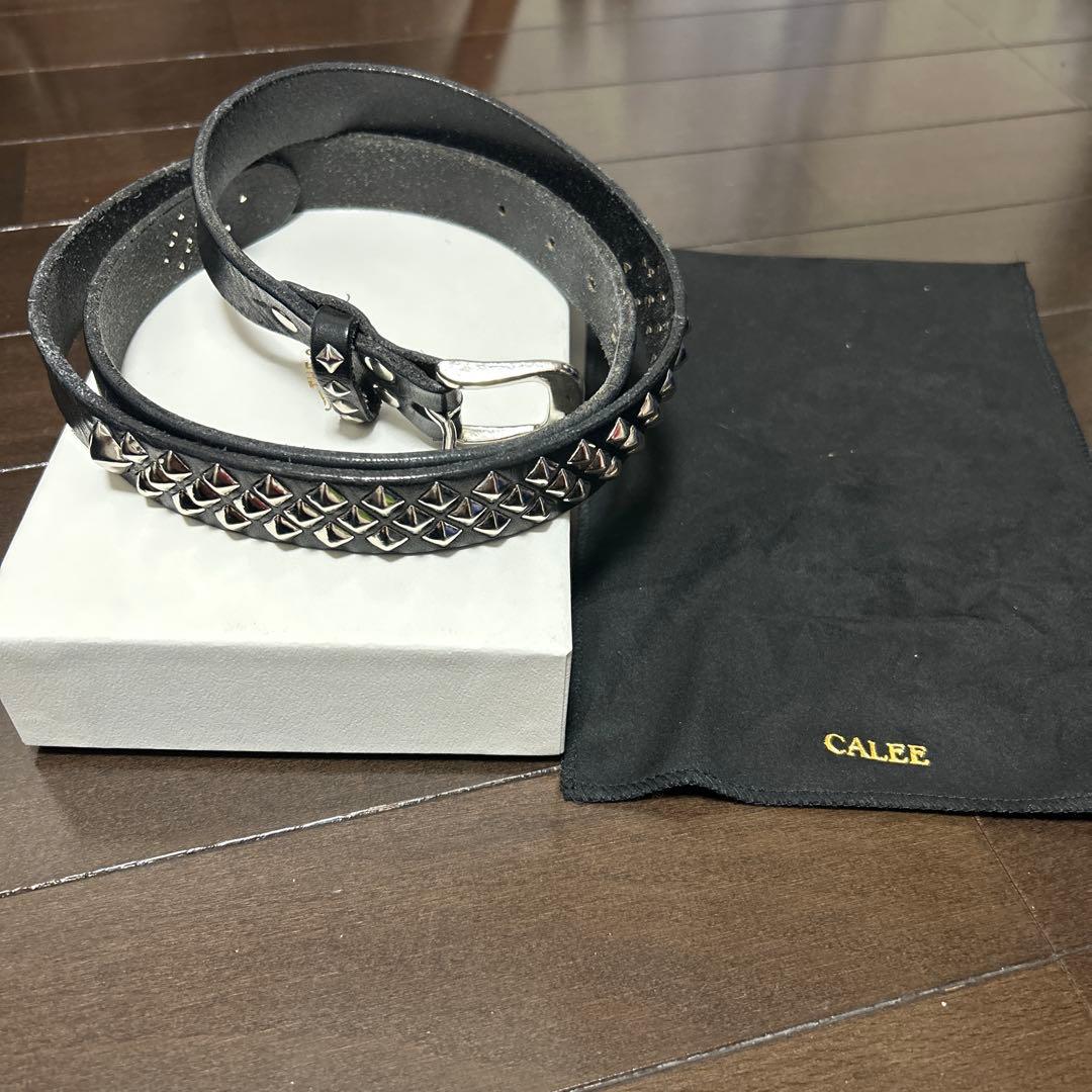 CALEE スタッズ付きナローベルトM