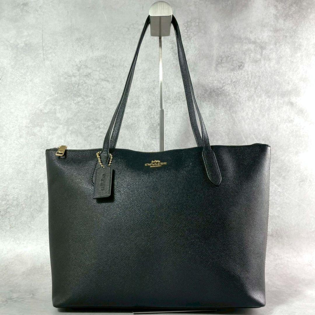 極美品 コーチ シティ トートバッグ ビジネスバッグ ジップ 本革 A4可 黒
