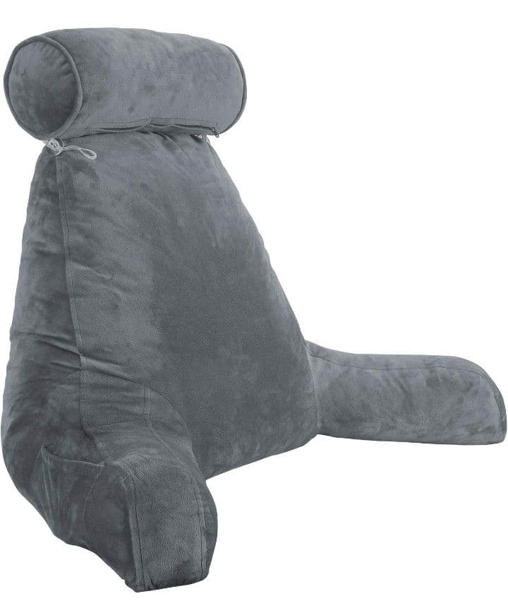 ✨２点セット❤背もたれクッション✨グレー❤ストレスフリー✨未使用❤送料込み✨