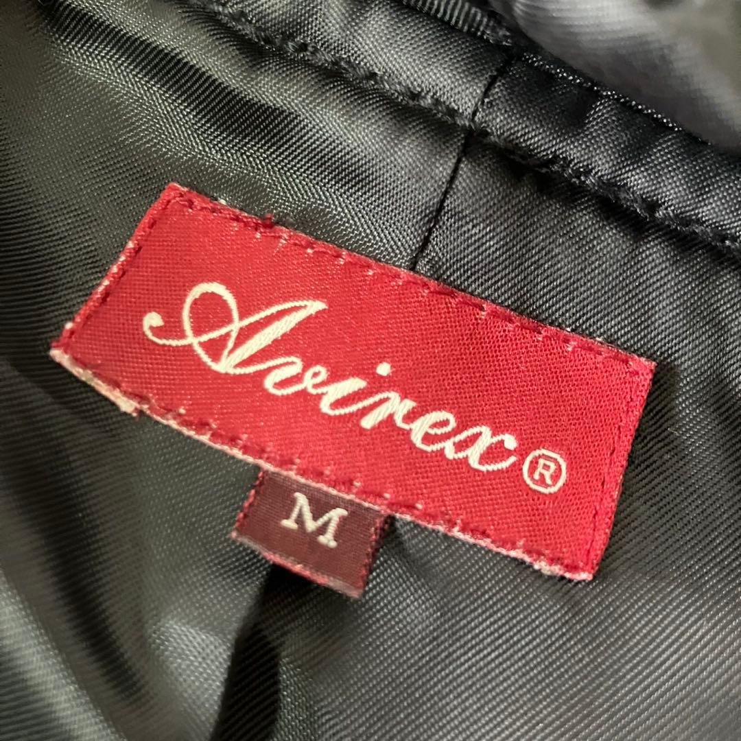 ◆AVIREX ラムレザー ジップアップパーカ/M/レディース