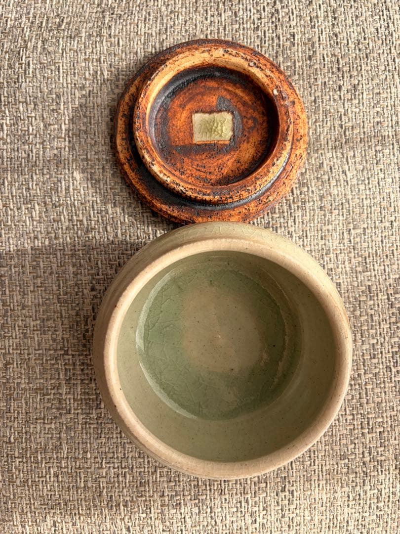 加藤祥孝さん　壺　灰釉しのぎ　梅干し入れ　器