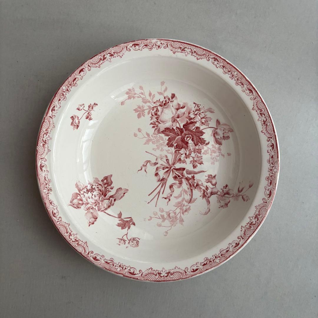 美品 フランスアンティーク サルグミンヌ fontanges サラディエ 大皿