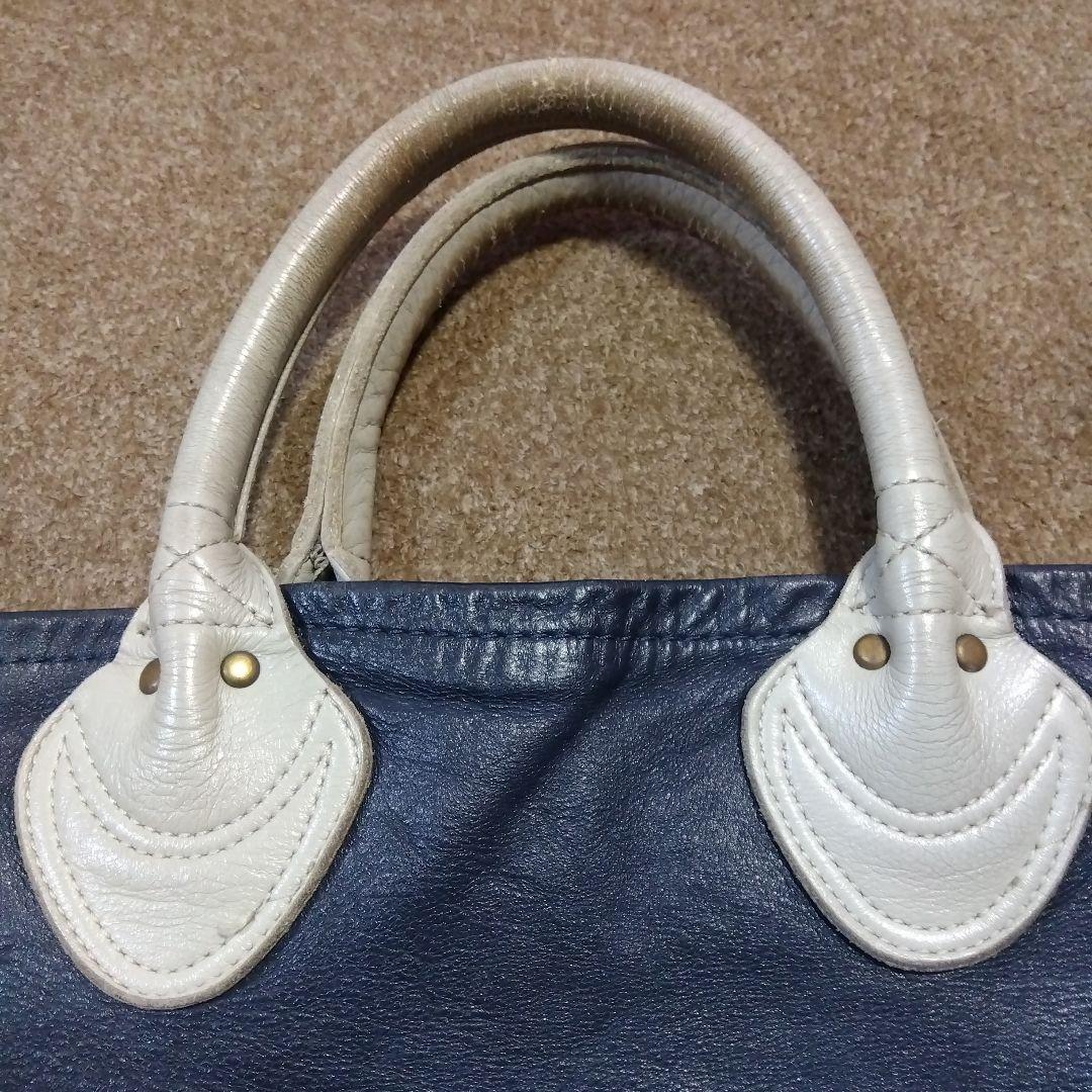 VANSON トートバッグ ネイビー