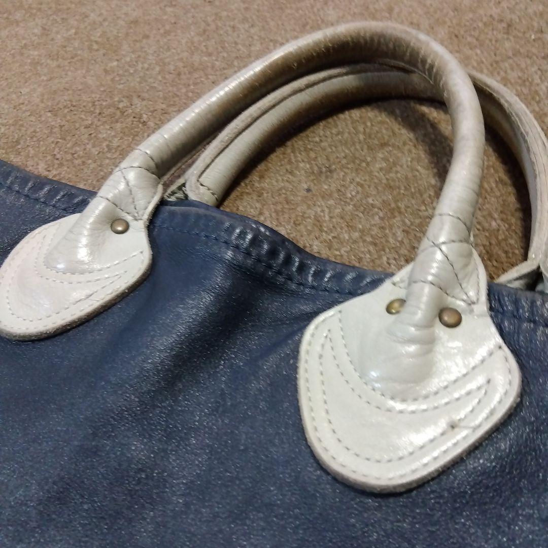 VANSON トートバッグ ネイビー