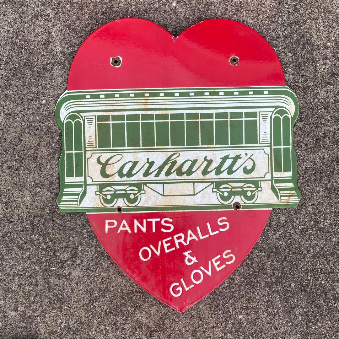 CARHARTTカーハート看板サイン　ビンテージ ヴィンテージ　リプロ