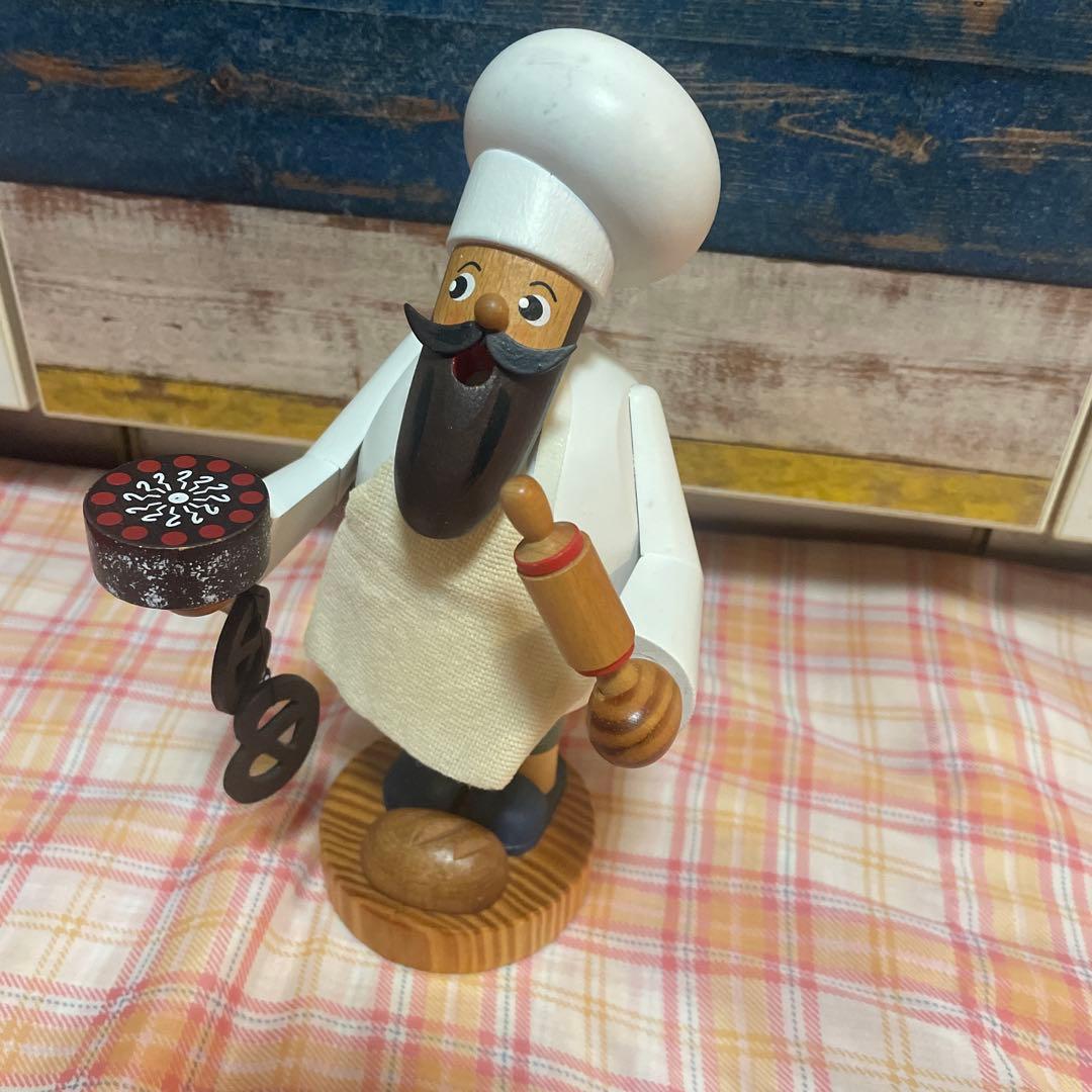 ドイツ　煙出し人形 KWO社　パン屋　香立て　木製　インテリア　置物