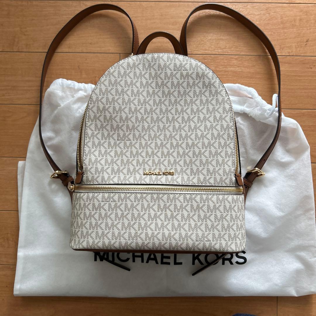 MICHAEL KORS バックパック ホワイト/ブラウン