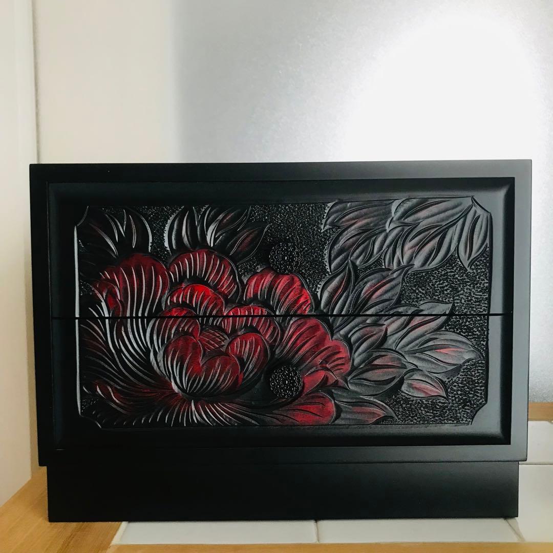 日光彫　からくり引出し