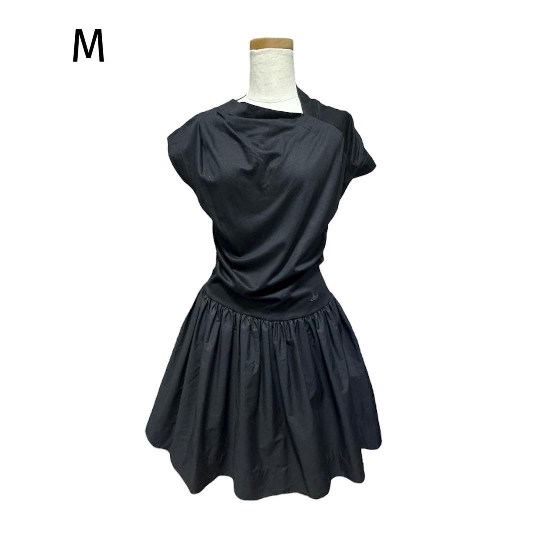 ヴィヴィアン ウエストウッド レッドレーベル 変形 ワンピース オーブ刺繍 黒