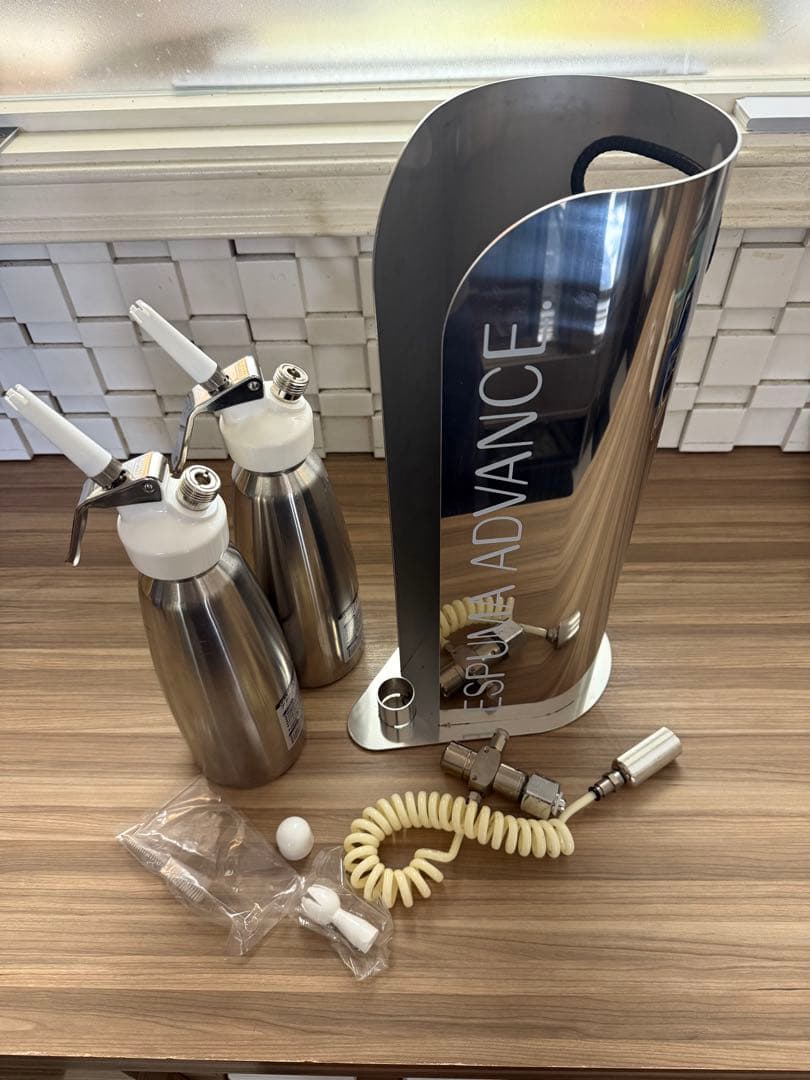 エスプーマアドバンス 充填器、専用ボトル2本セット