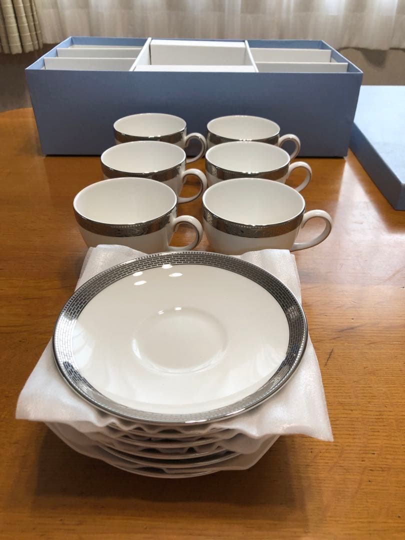 未使用品　ウェッジウッド　マーカサイト　グレー　ミレニアム 6客セット