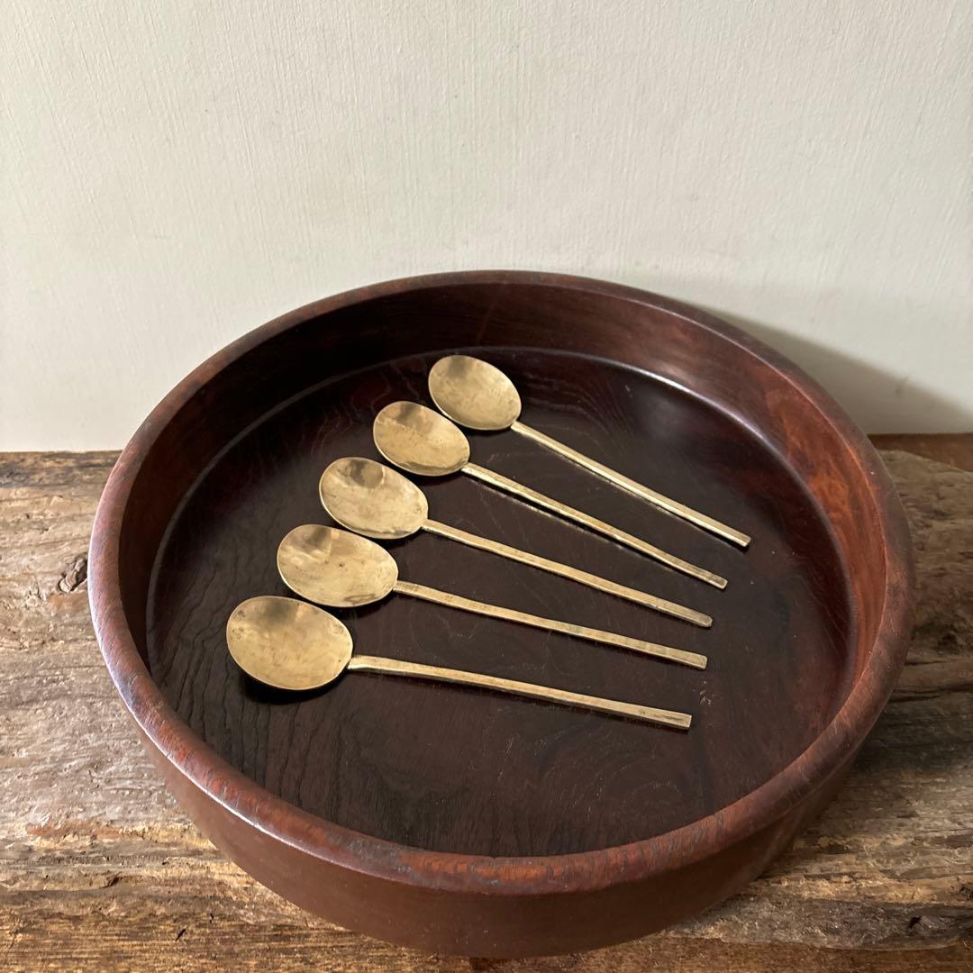 李朝スッカラ5点　(g229)韓国スプーン.アンティーク.ヴィンテージ.古道具