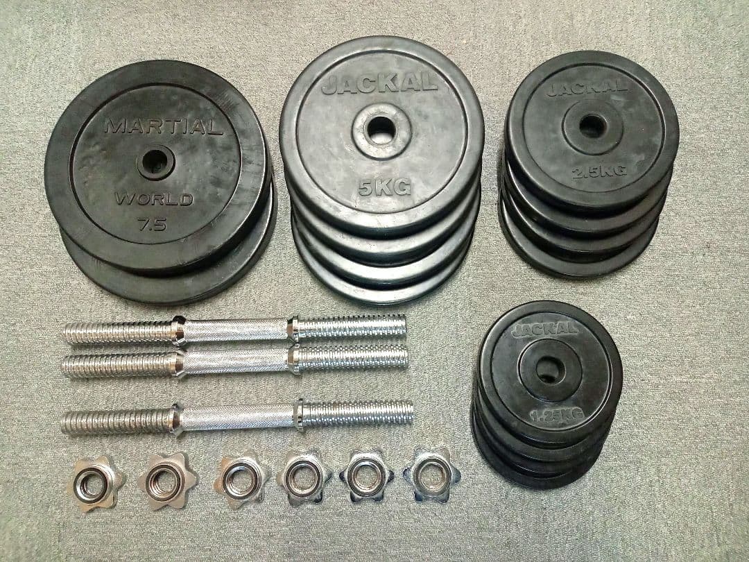 ダンベル　プレート50kg　バー3本