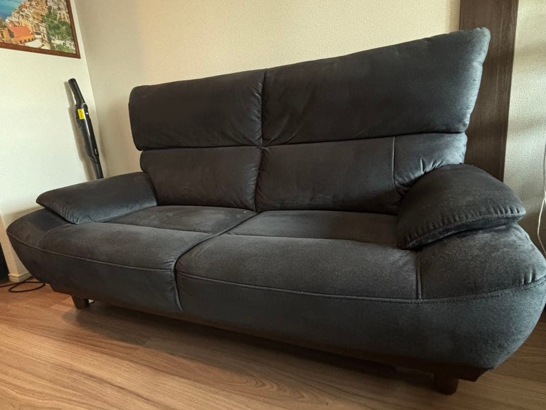 島忠×ニトリ　2.5人掛けソファ　WGF キルトⅡ　ネイビー