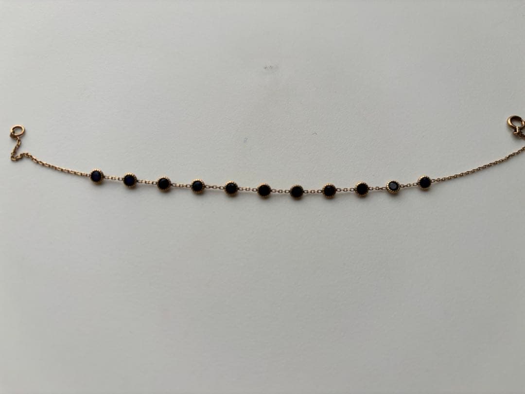 アガット ドリーミードリーミー ブレスレット サファイア K10 YG