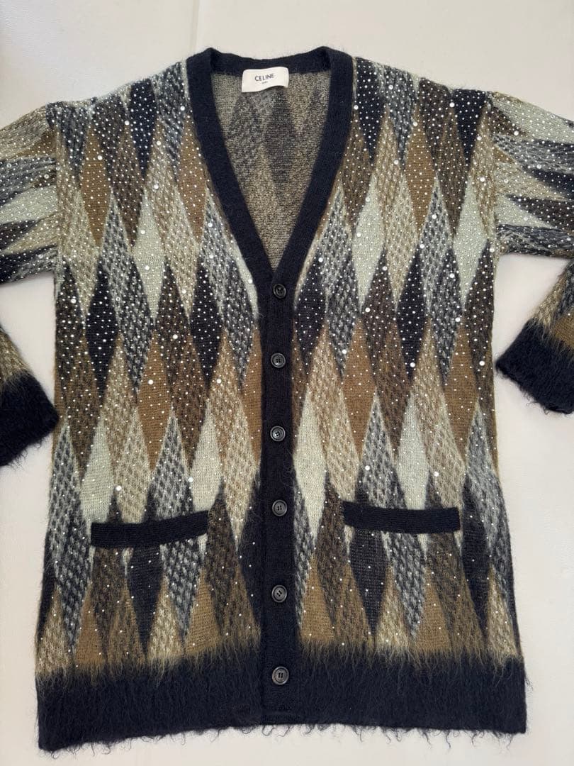 CELINE　スダッズモヘアロングカーディガン　S　セリーヌ