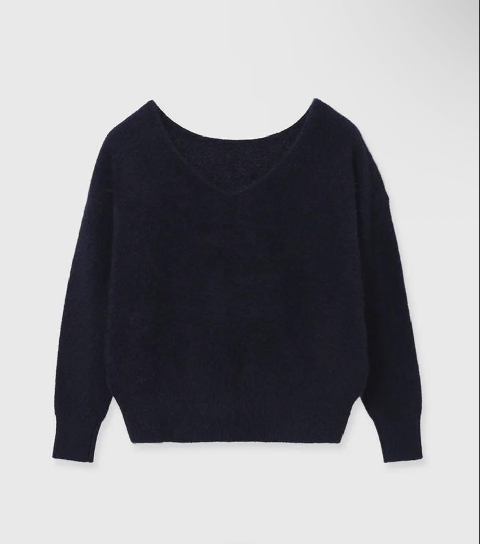 anuans ラクーンフォックス2wayネックプルオーバー ネイビー