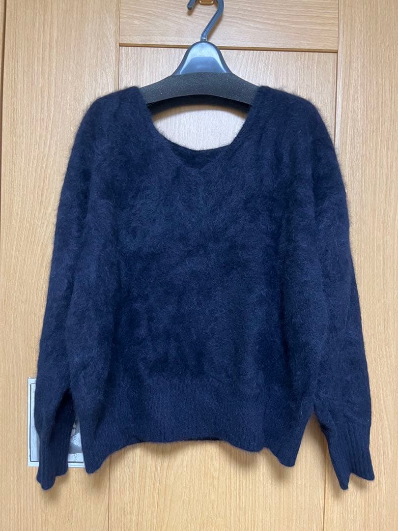 anuans ラクーンフォックス2wayネックプルオーバー ネイビー