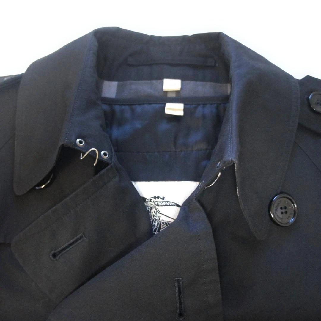 1-503.バーバリーロンドン トレンチコートブラック ライナー メンズ XXL