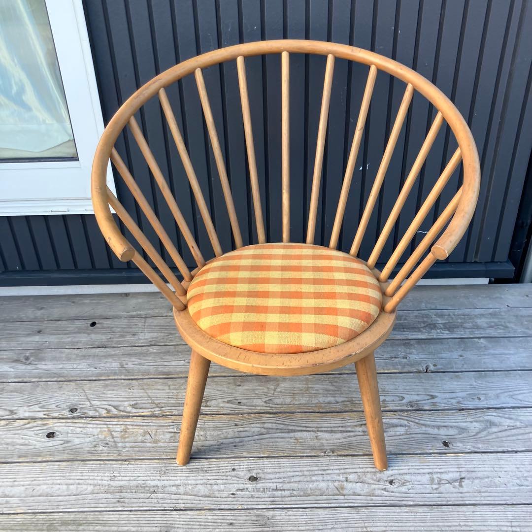 ② 北欧レトロ 秋田木工 ベントウッドラウンジチェア 木製椅子 ダイニングチェア