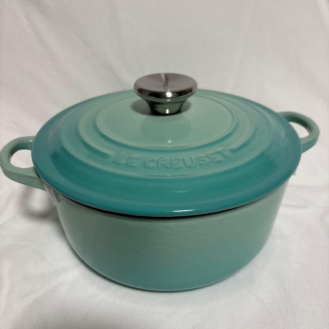 LE CREUSET ミントグリーン 両手鍋 約20cm