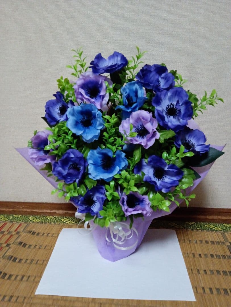 仏花　お供え花　造花　アネモネ