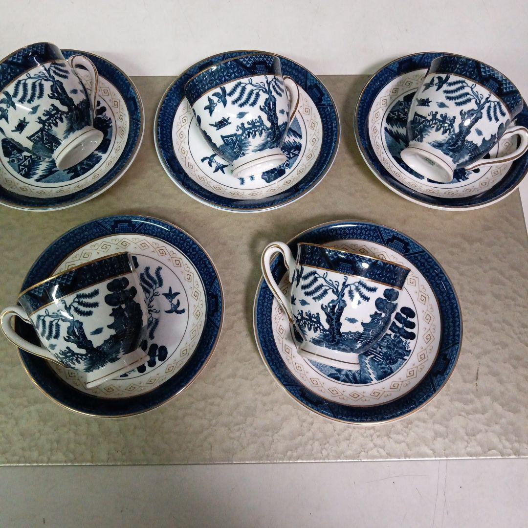 ニッコー、山水デミタスカップソーサー5客、未使用品