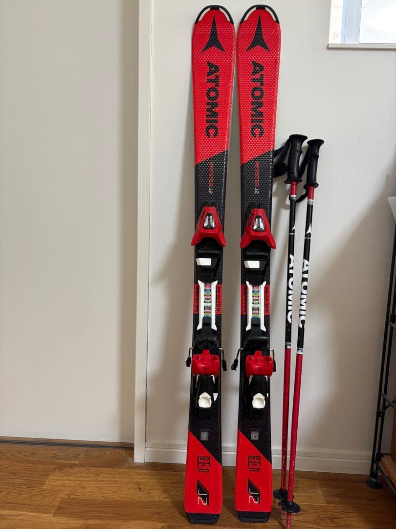 ATOMIC REDSTER j2 120 スキー板とスキーポール90セット