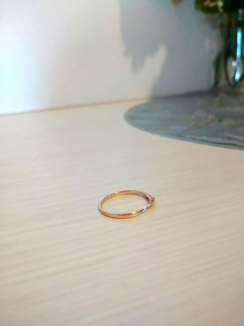 ノワールドプーペ　ｋ１０YG　　ダイヤモンドリング　 １１号