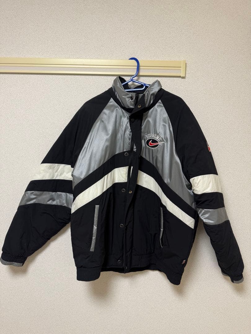 supreme×NIKE hooded sport jacket フード部紛失品