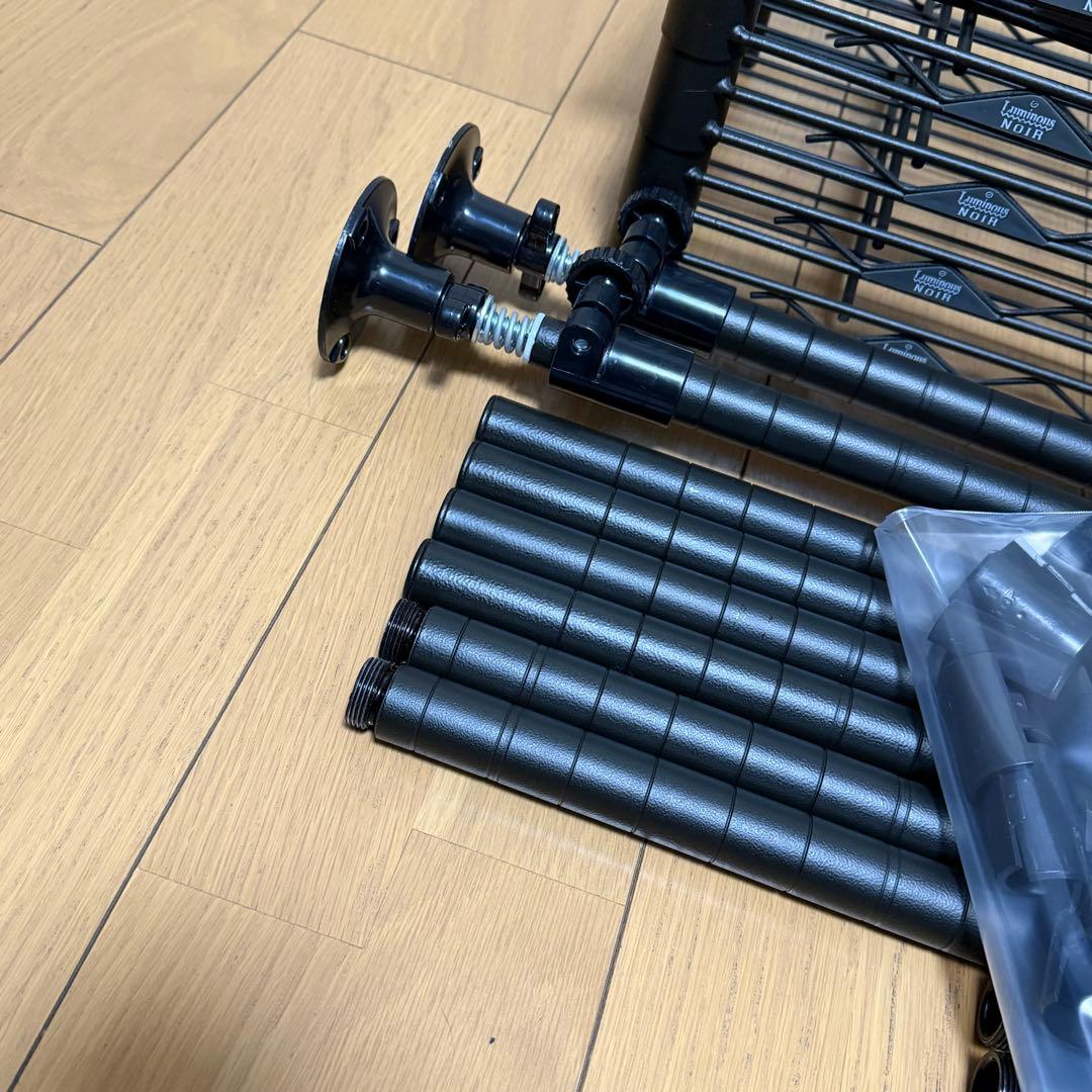 ドウシシャ ルミナスノワール 突っ張りラック 幅75cm NO76-7T