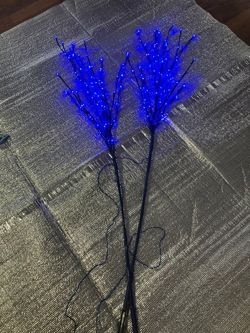 青色LEDライト装飾枝　#イルミネーション