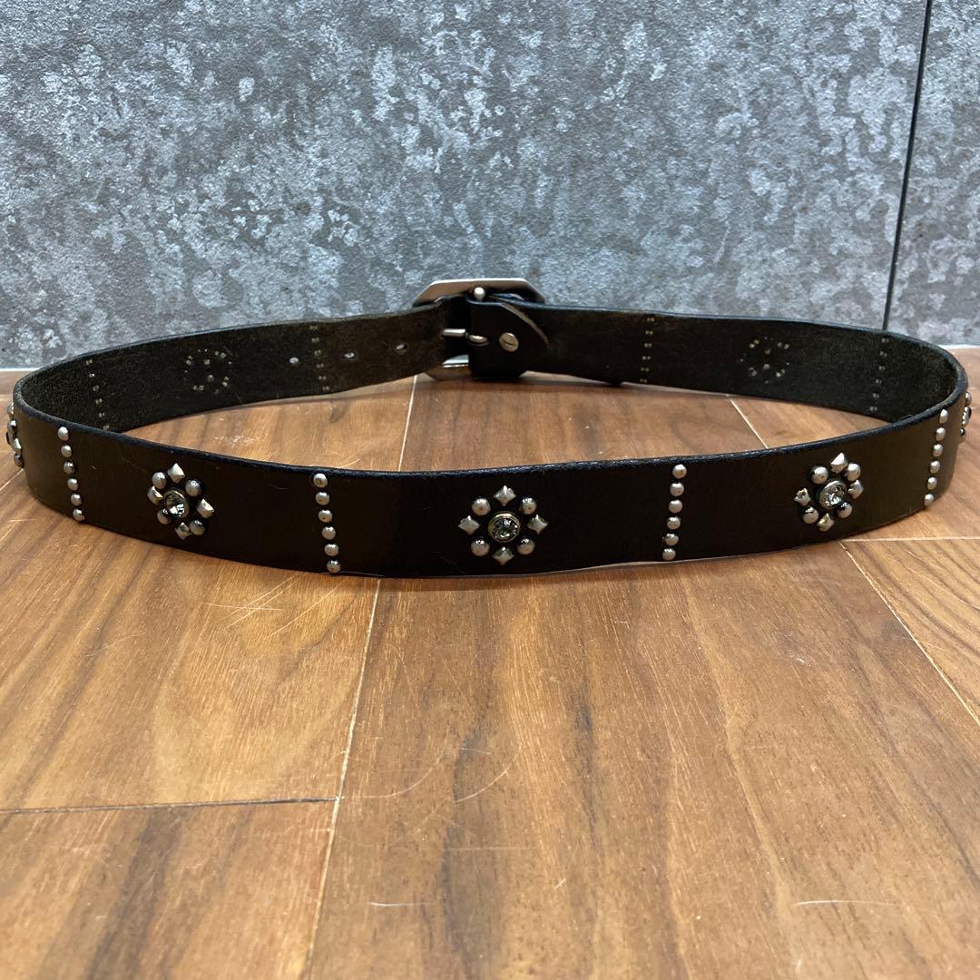 希少 OLD STUDフラワーモチーフ クリアストーン34inch HTC