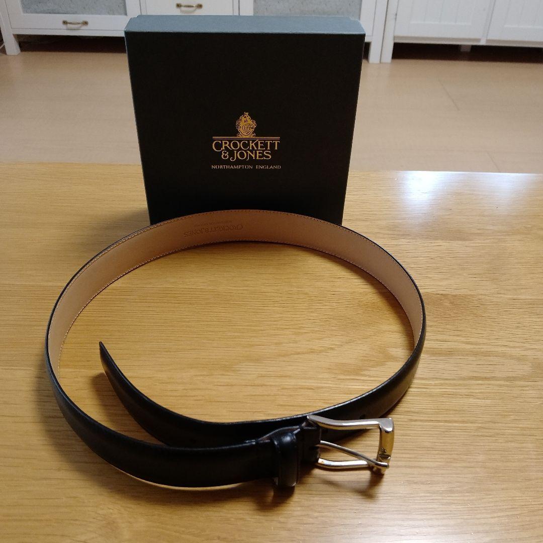 CROCKETT & JONES ダークブラウンレザーベルト