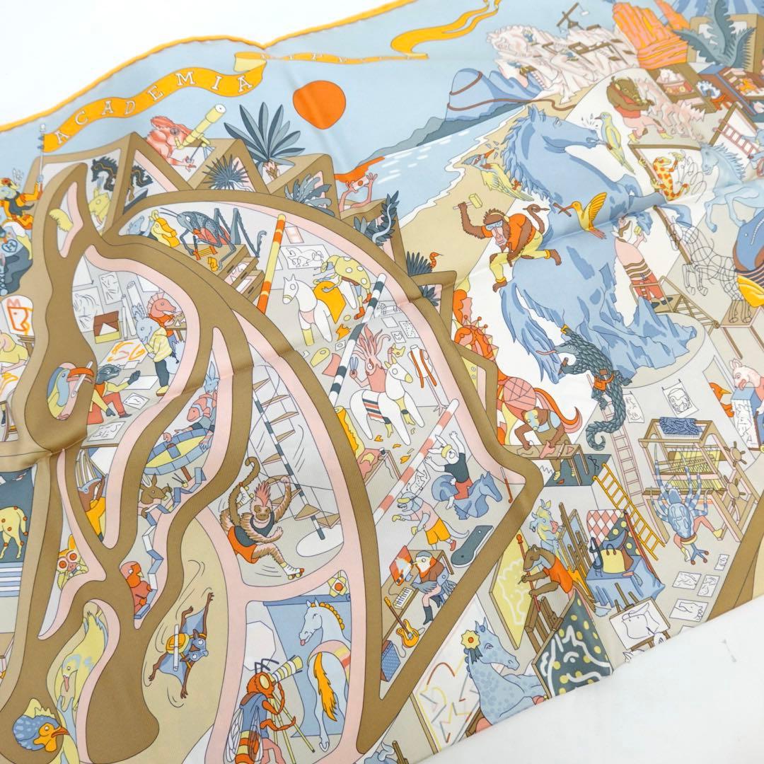 エルメス　カレ90 アカデミア・イピカ　スカーフ　シルクツイル