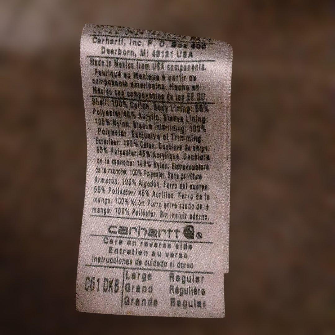 carharttトラディショナルジャケットC61DKB ダークブラウン フェード