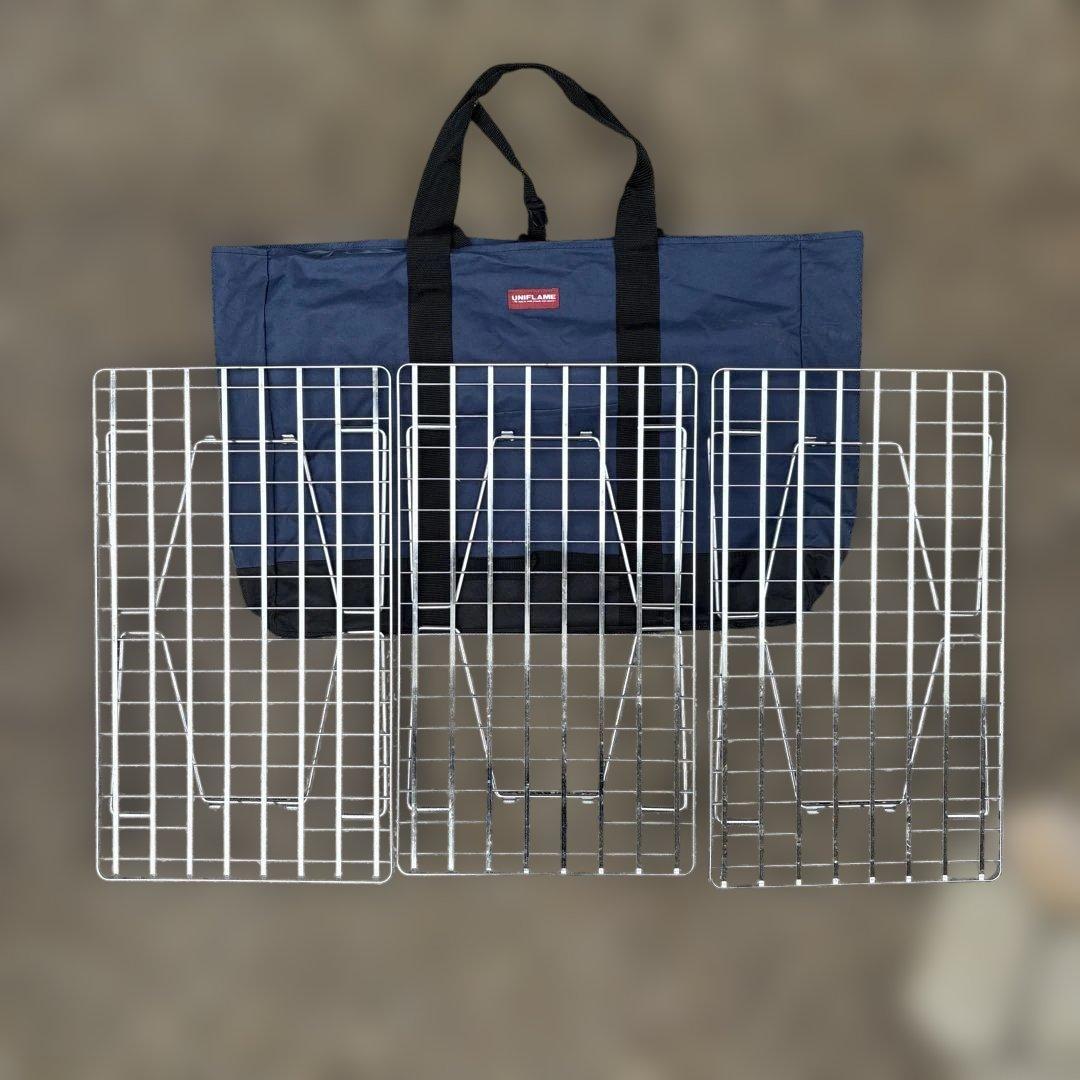 ユニフレーム　フィールドラック　シルバー　3個　ケース